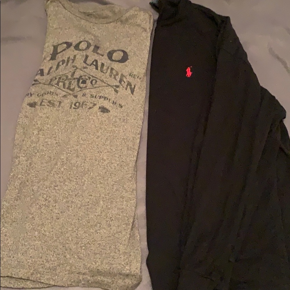 2 long sleeve polo t-shirts
